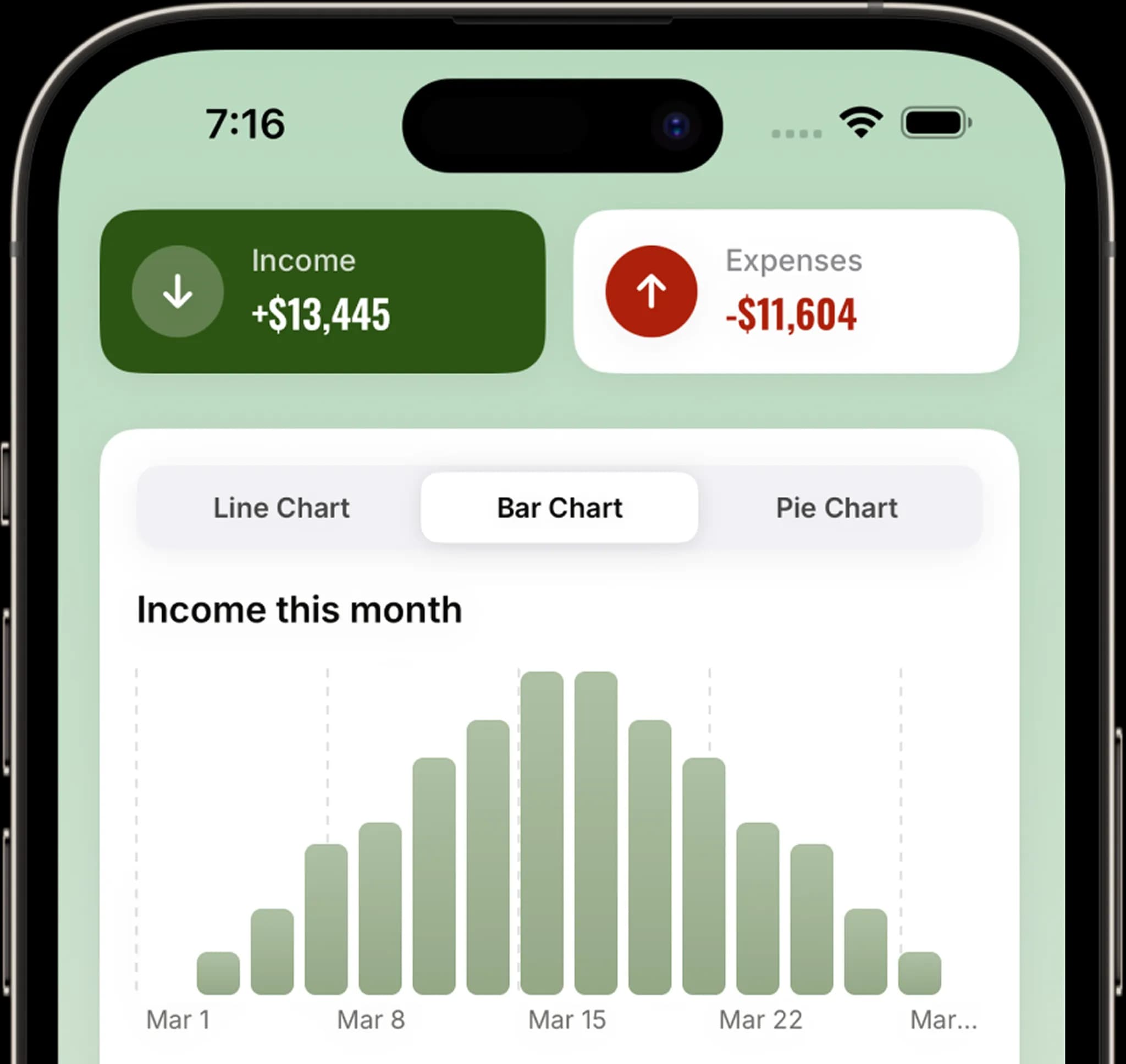 Kept personal finance app running on an iPhone