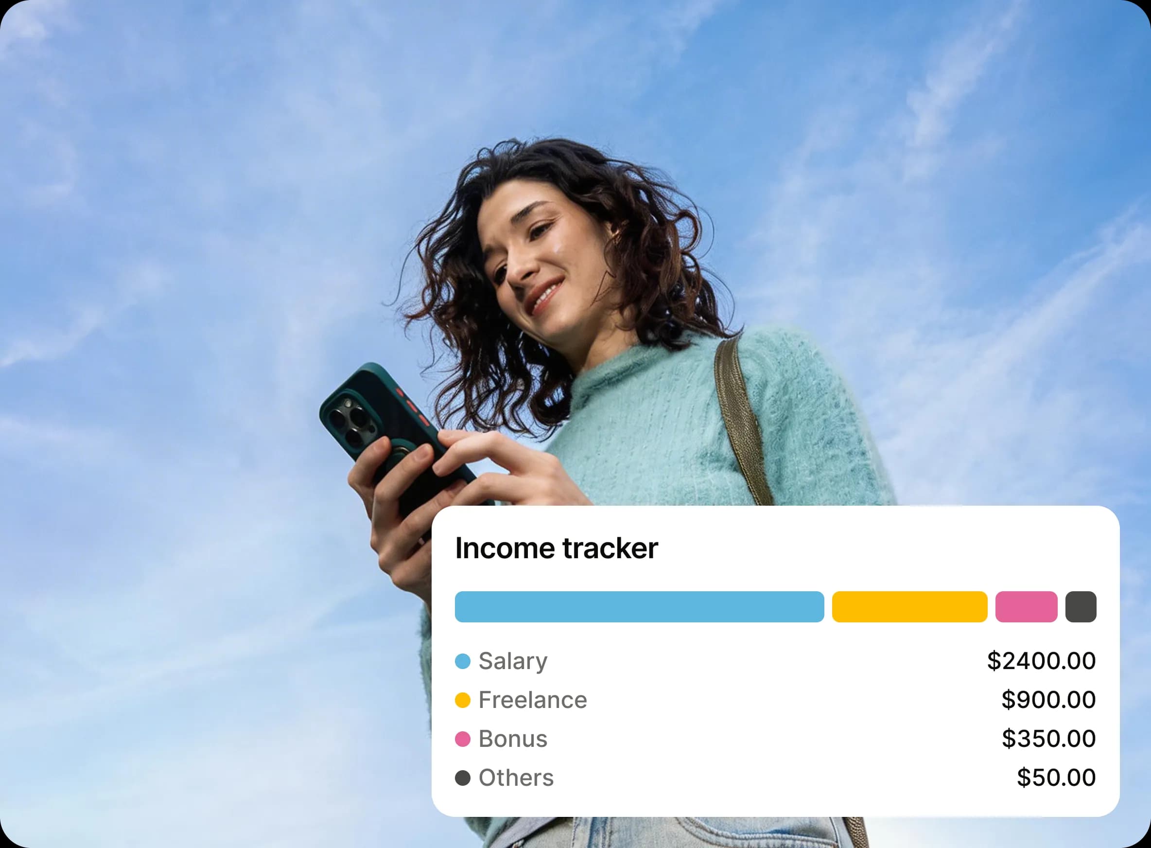 Person reviewing financial insights